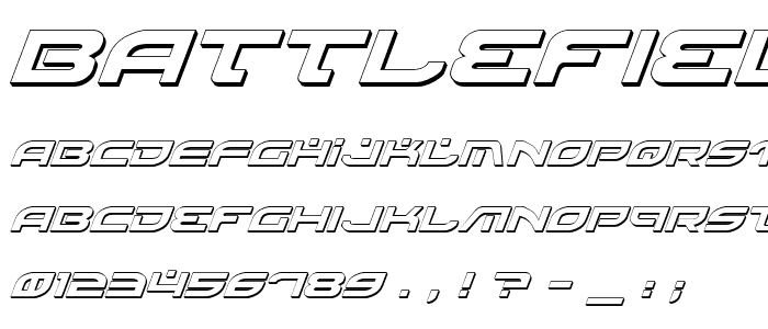 Battlefield Shadow Italic police