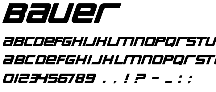 Bauer font
