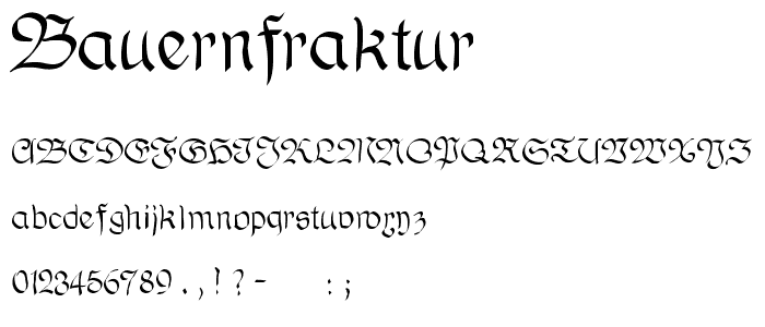 BauernFraktur font