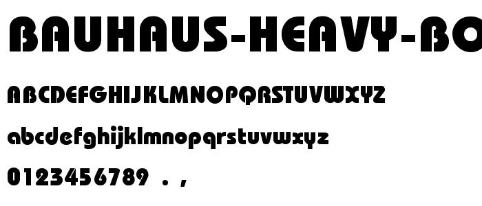 Bauhaus-Heavy-Bold font