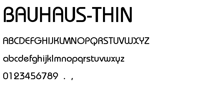 Bauhaus-Thin font