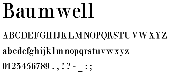 BaumWell font