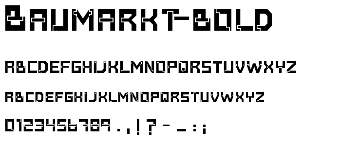 Baumarkt Bold font