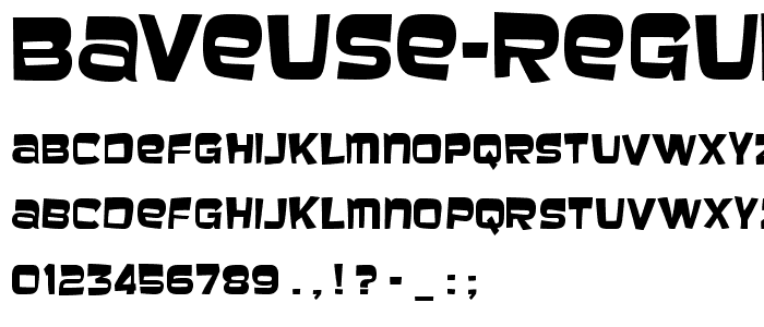 Baveuse Regular font