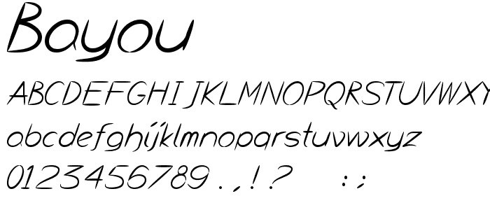 Bayou font