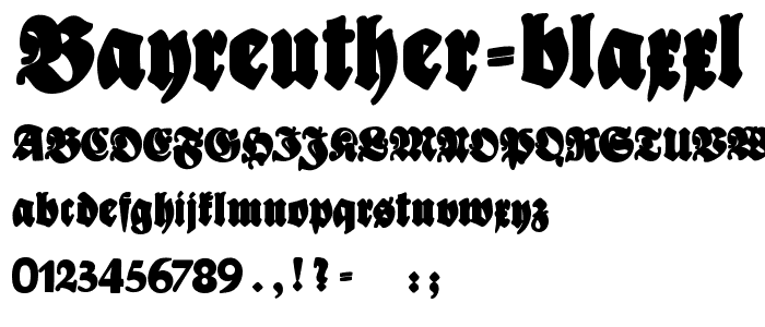 Bayreuther-BlaXXL font