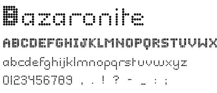 Bazaronite font