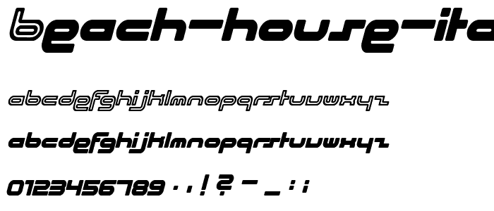 Beach House Italic font