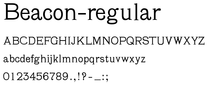 Beacon-Regular font