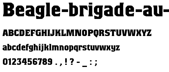 Beagle Brigade AU Bold font