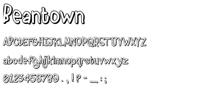 BeanTown font