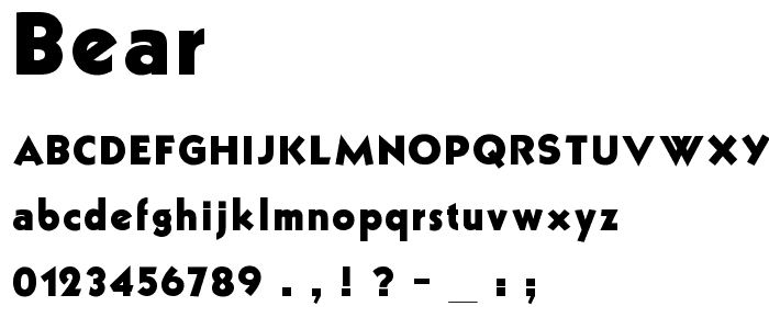 Bear font