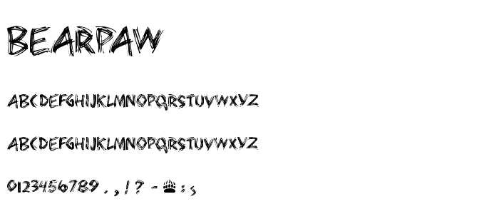 Bearpaw font