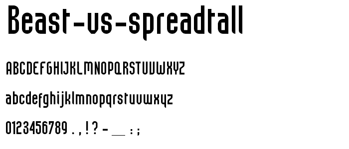 Beast vs SpreadTall font
