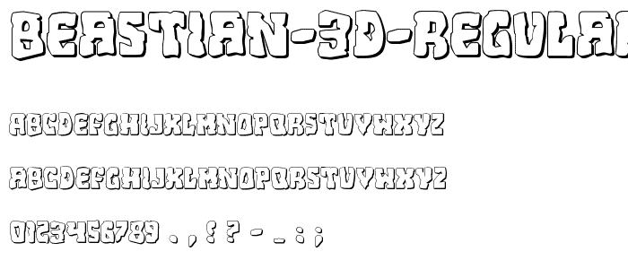 Beastian 3D Regular font