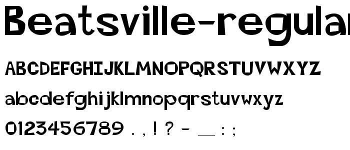 Beatsville Regular font