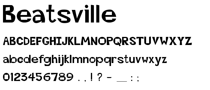 Beatsville font