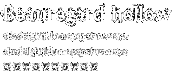 Beauregard Hollow font