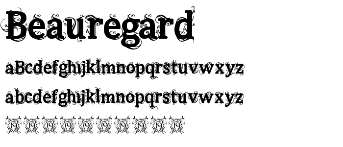 Beauregard font