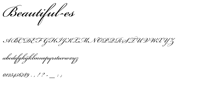 Beautiful ES font