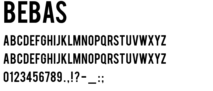 Bebas font