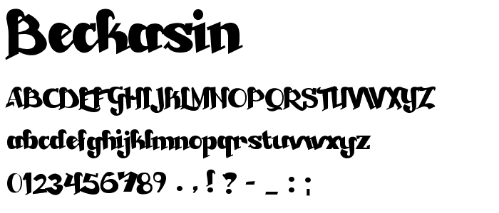 Beckasin font