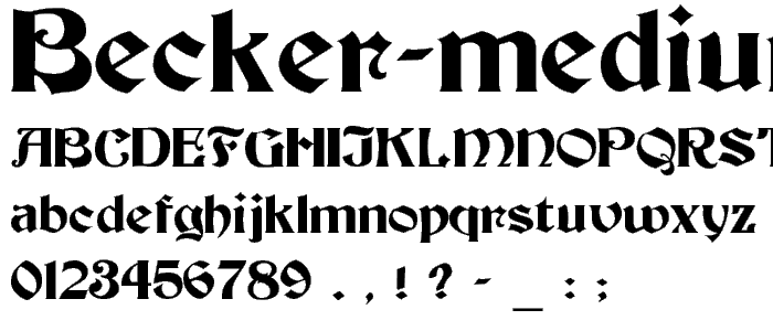 Becker-Medium font