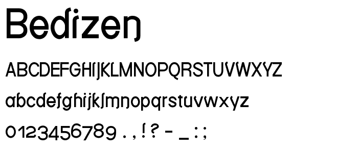 Bedizen font