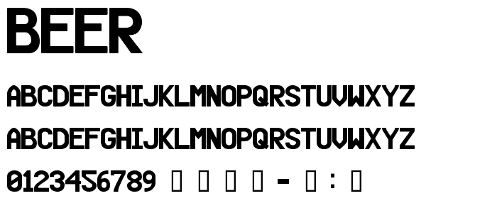 Beer font