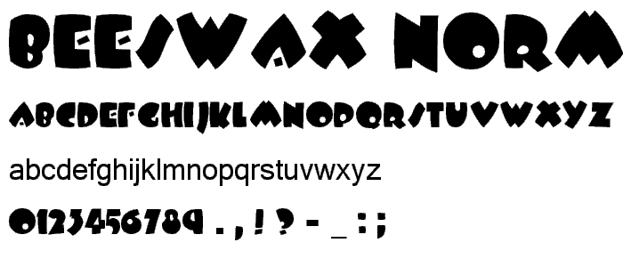 BeesWax Normal font