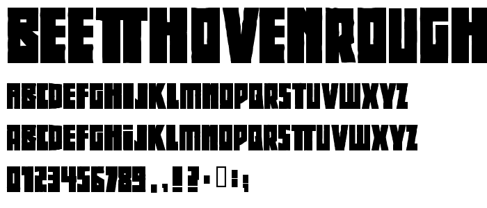 BeethovenRough font