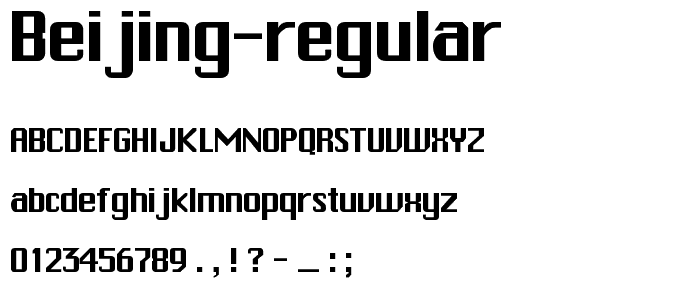 Beijing Regular font