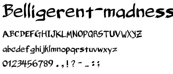 Belligerent Madness font