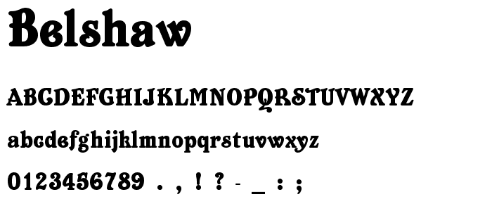 Belshaw font