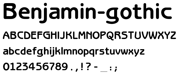 Benjamin Gothic font