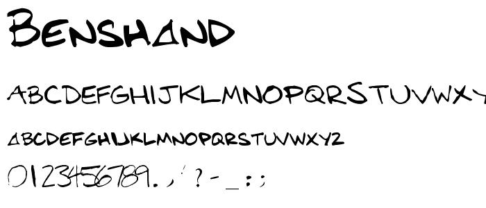 BensHand font