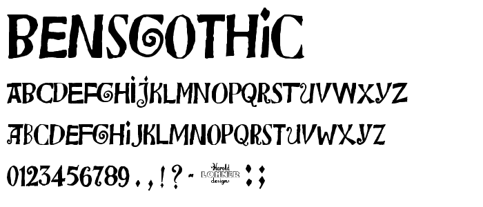 Bensgothic font