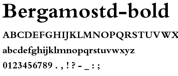 BergamoStd Bold font