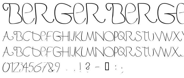 BergerBergerCaps-Light font