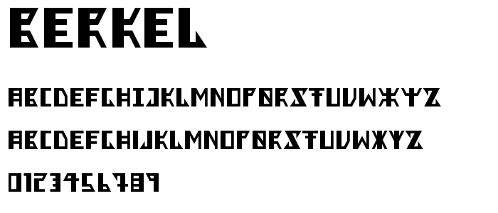 Berkel font
