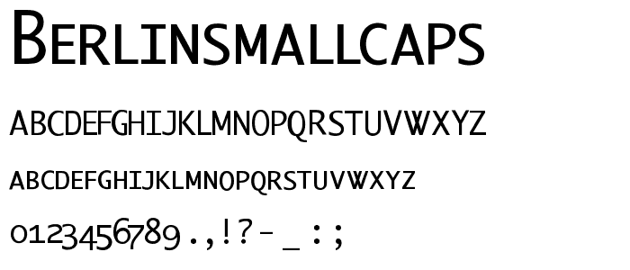 BerlinSmallCaps font
