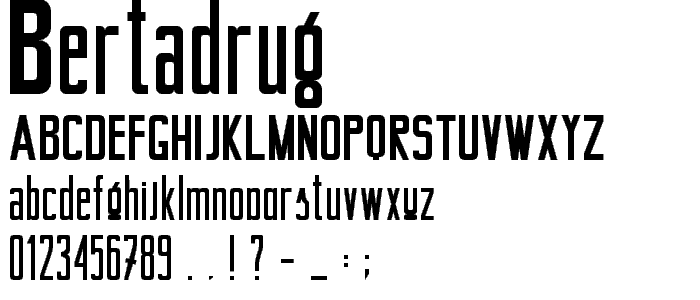 BertaDrug font