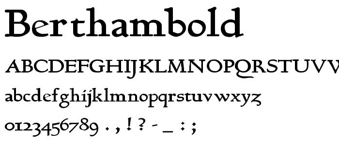 BerthamBold font