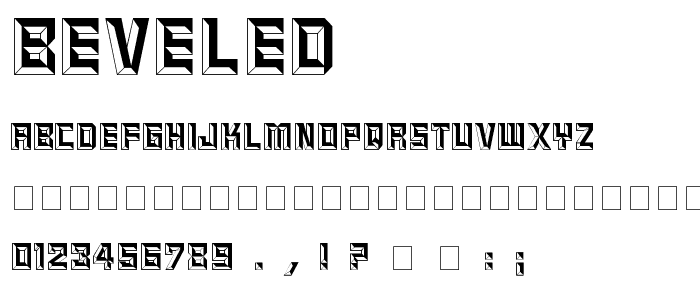 Beveled font