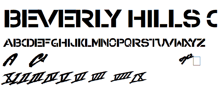 Beverly Hills Cop font