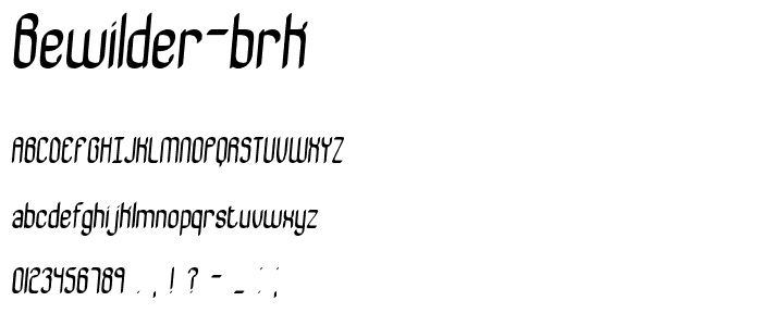 Bewilder BRK font