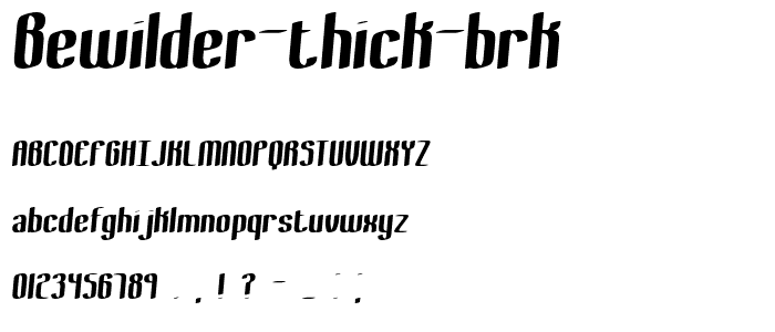 Bewilder Thick BRK font