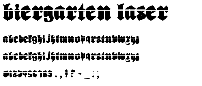 Biergarten Laser font