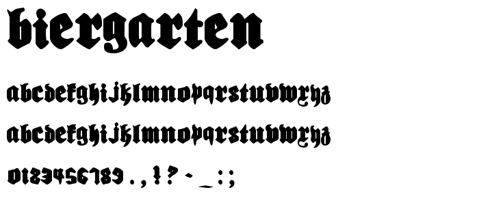 Biergarten font