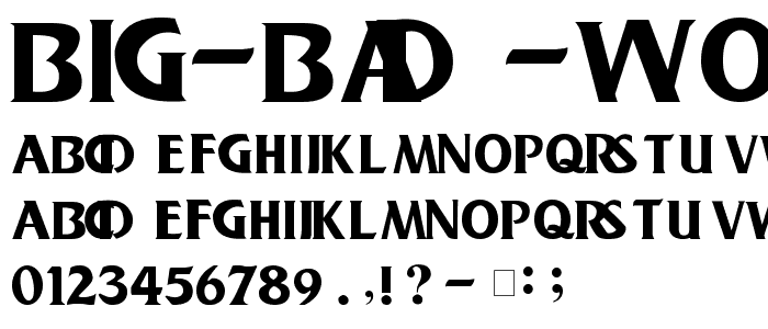 Big Bad Wolf font